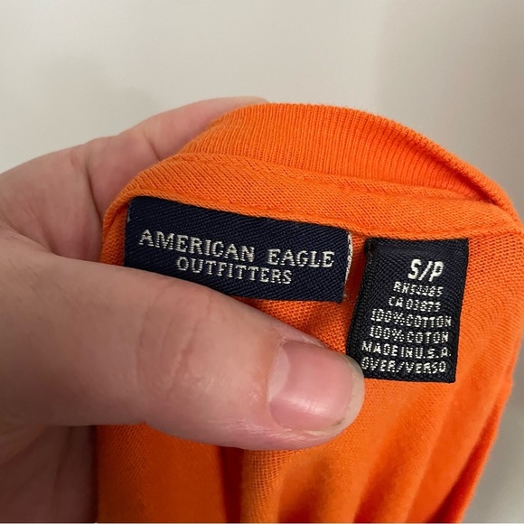 American Eagle Y2K "Tame the Dragon" Sushi Asian Print Long Sleeve Top Size S - Picture 3 of 5